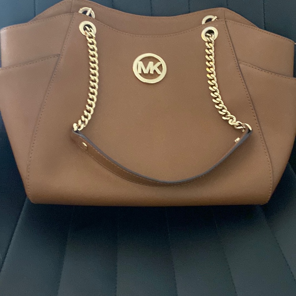 Michael Kors purse brown with gold hardware